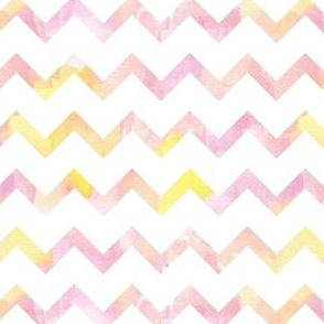 Pink lemonade watercolour chevron pattern