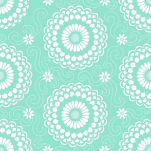 Pastel floral tracery. Moroccan Ornaments