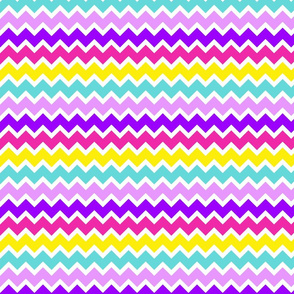 Candy brights colourful chevron pattern