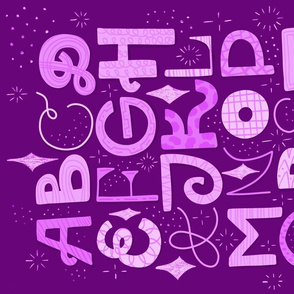 Alphabet purple