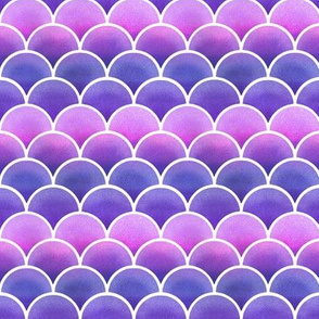 pink and purple scales with white lines