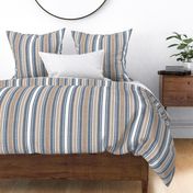 Chambray stripe-blue and khaki 