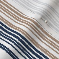 Chambray stripe-blue and khaki 