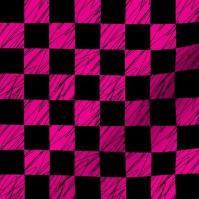 1´´ Check structured Black and Magenta 