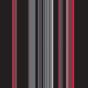 Charcoal Red Stripe