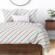 candy cane stripes multi two LG red green blue grey - christmas wish collection