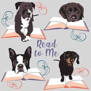 Dog Read to Me learn to read dog fabric