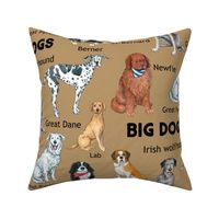 Big Dogs Pattern on brown