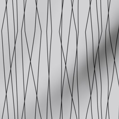 Linear Cross - Modern Geometric Lines Grey