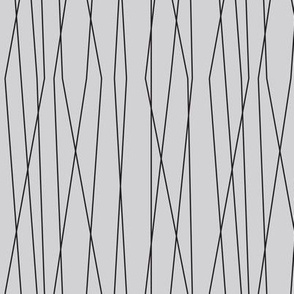 Linear Cross - Modern Geometric Lines Grey