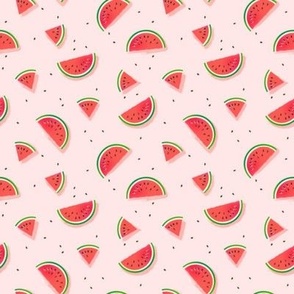 Watermelon Slices on Pink