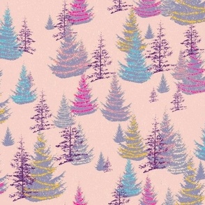 Christmas Trees in Pink