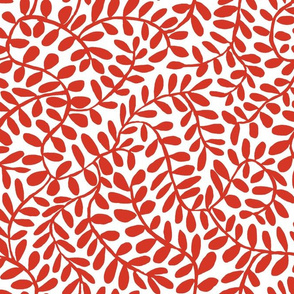 WINDING VINE LEAVES red small