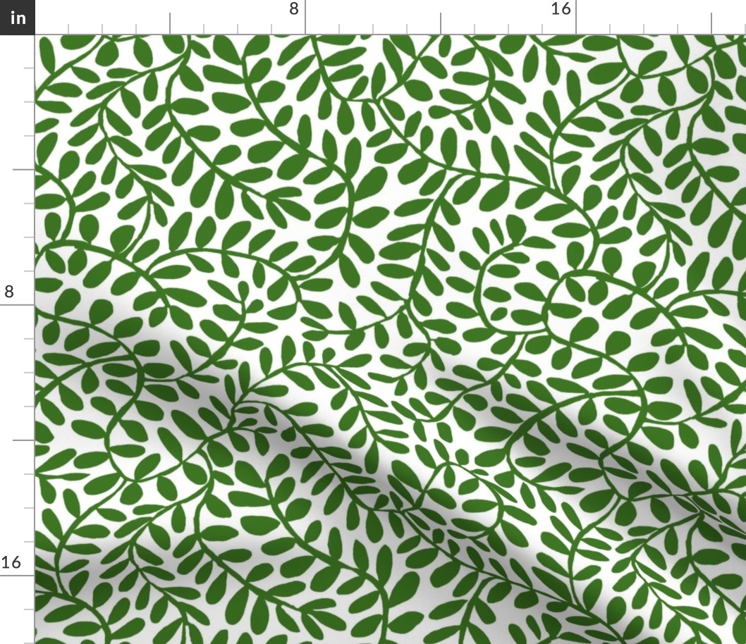 WINDING VINE LEAVES green small