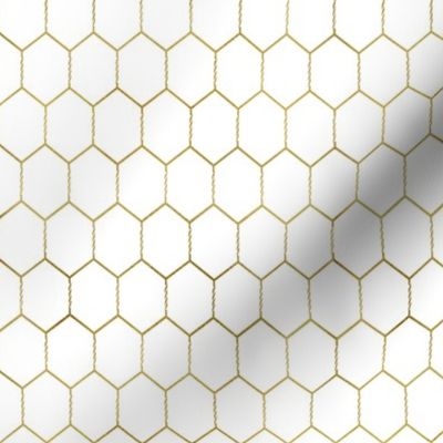 Chicken Wire - Gold /White 