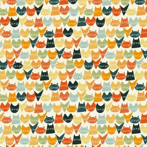 small scale cats - jelly cats vintage - hand-drawn cats