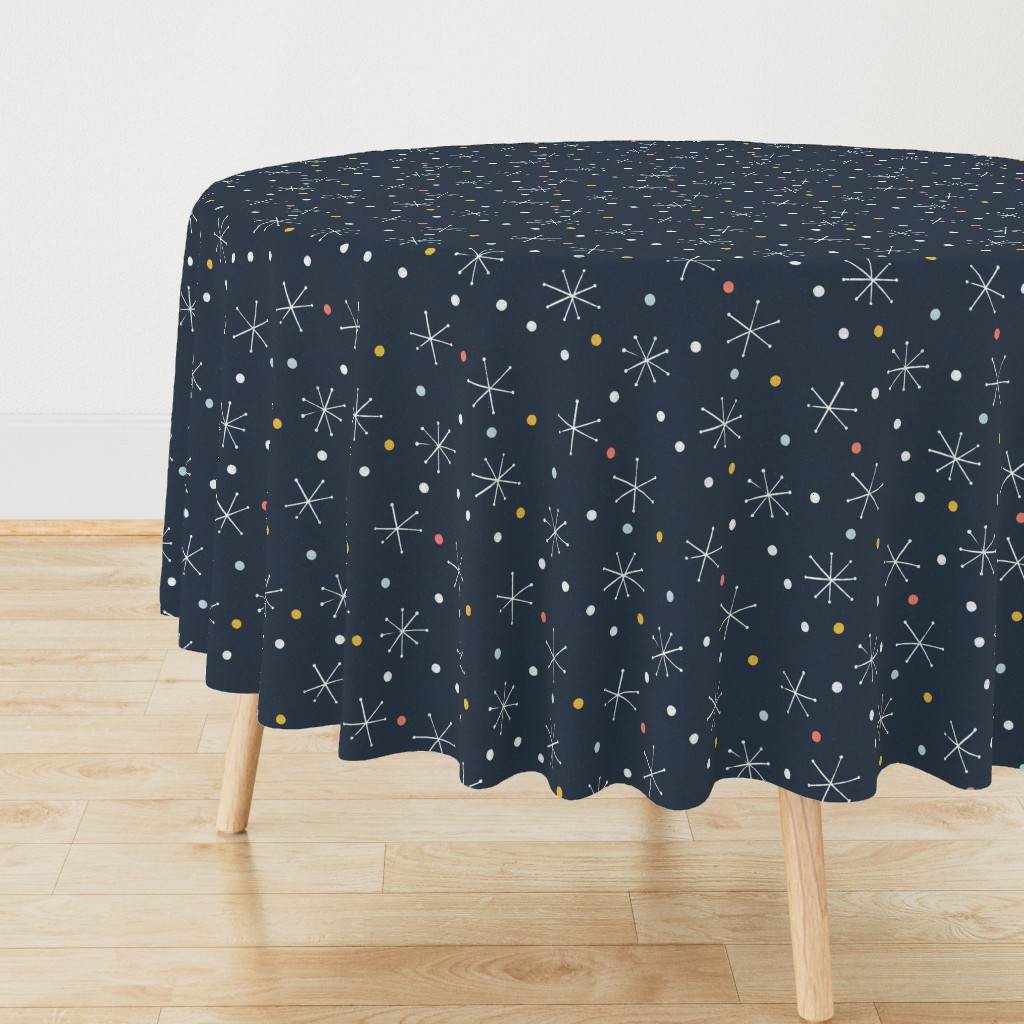 MCM Sparkles and Confetti M+M Navy Black by Friztin