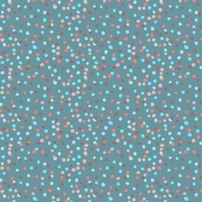 Dots - blue-green background