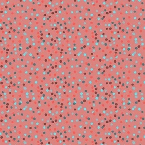 Dots - Coral Background