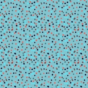 Dots - Mid Blue Background