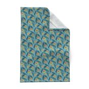 Strelitzia Flowers - Grey Navy  - Small Scale