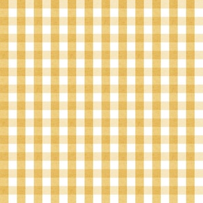 small - little creatures - linen look gingham - yellow