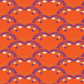 alien smiles orange