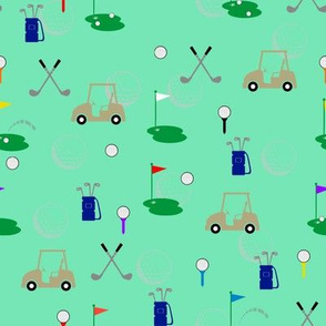 Golf with Green Background