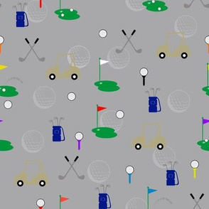 Golf with Grey Background