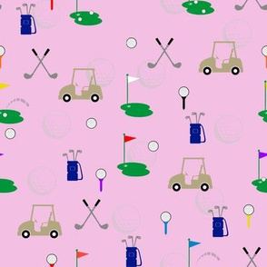 Golf with Pink Background
