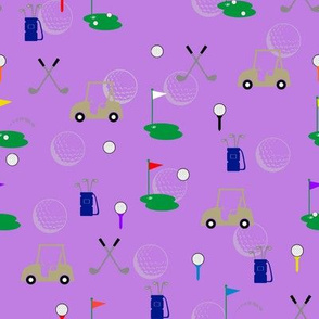 Golf with Purple Background