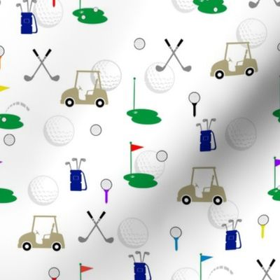 Golf with White Background