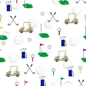 Golf with White Background