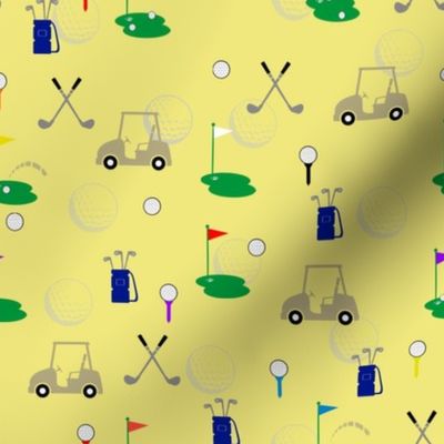 Golf with Yellow Background
