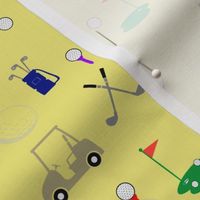 Golf with Yellow Background