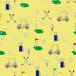 Golf with Yellow Background