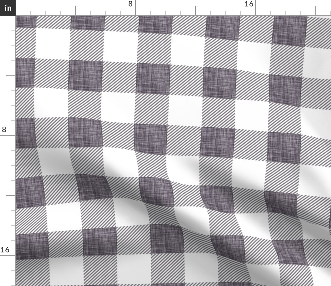 2" fog linen buffalo check