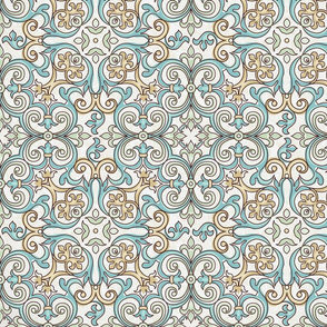 Pastel  floral tracery. Moroccan Ornaments