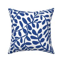 WINDING VINE LEAVES cobalt medium