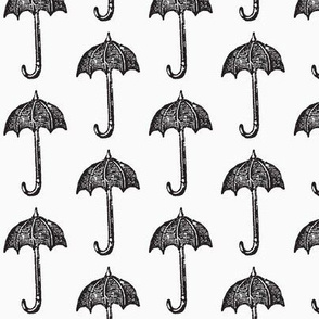 Rainy Days Vintage Umbrella (black & white)