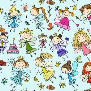 Cute Little Fairies Pattern