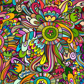 Magic Floral Garden, abstract pattern