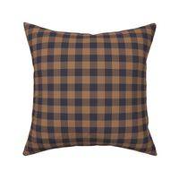 Blue and brown plaid