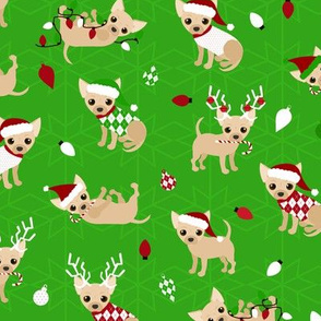 Christmas Chihuahuas Green