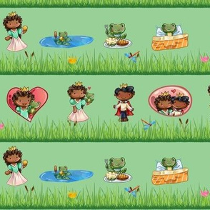Frog Prince Fairy Tale story (green)