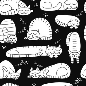   Sleeping cats pattern