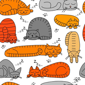  Sleeping cats pattern