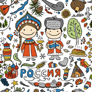  Travel to Russia Pattern. Culture and traditions