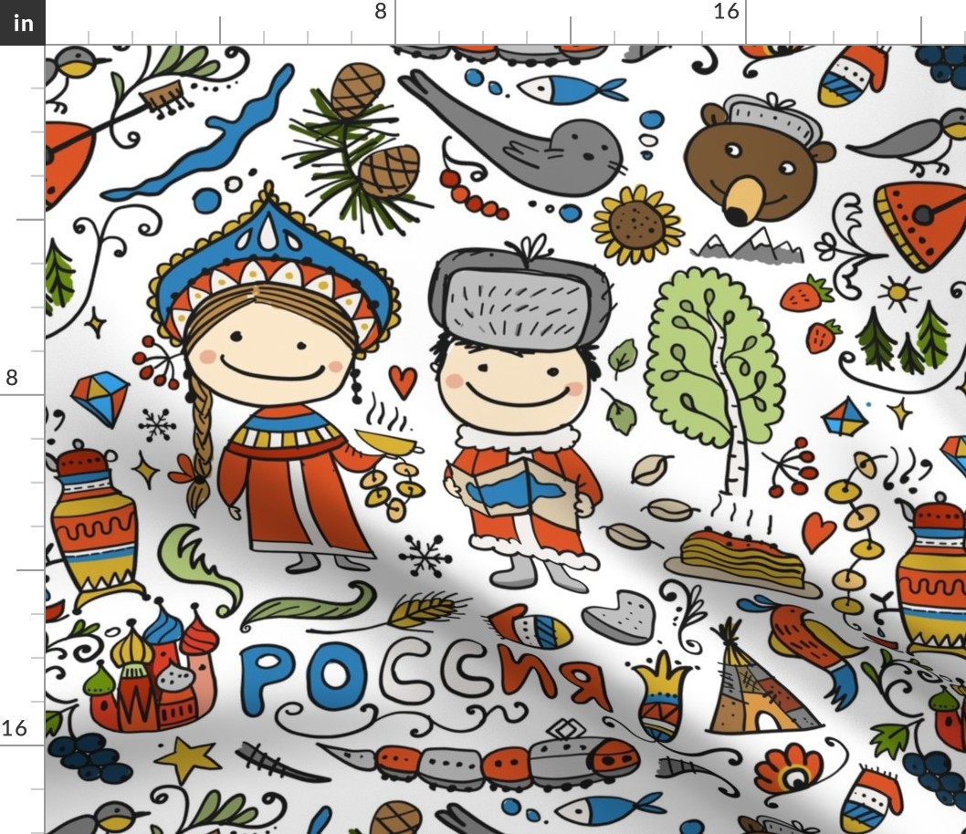  Travel to Russia Pattern. Culture and traditions