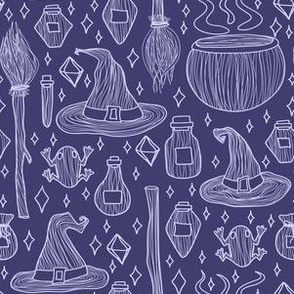 Witch Outline Pattern